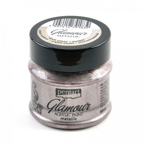 Metál Glamour akrilfesték 50 ml - óezüst