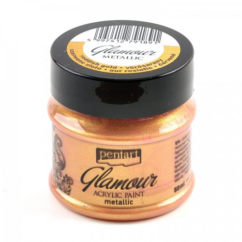 Metál Glamour akrilfesték 50 ml - vörösarany