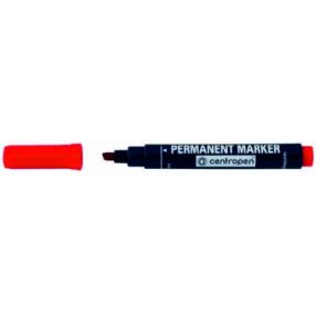   Centropen permanent  alkohol bázisú 1-4,6 mm vágott hegy  - piros