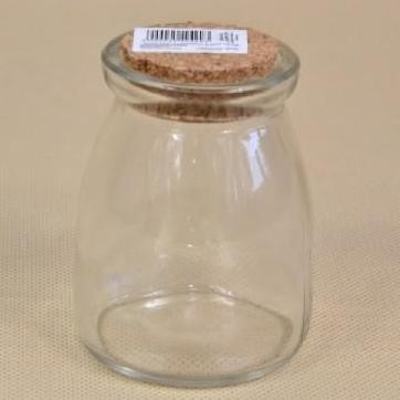Parafadugós üveg - kerek hasas 120 gr (kb (8,5*5,5 cm)