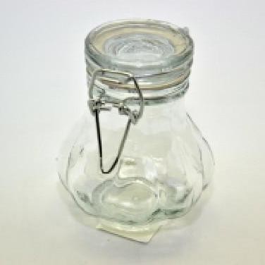 Patentzáras üveg bordás 1 dl (kb 8*7 cm)