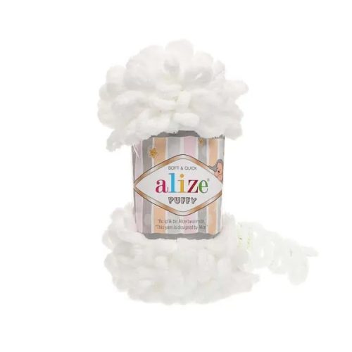 Alize Puffy fonal 100 g - 55 fehér