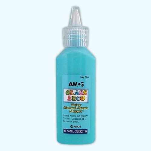 Amos üvegmatrica festék 22 ml - világoskék