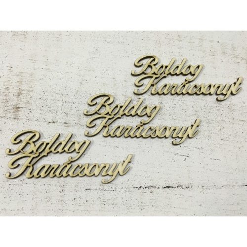 Fa felirat - Boldog Karácsonyt kb.150*70*3 mm