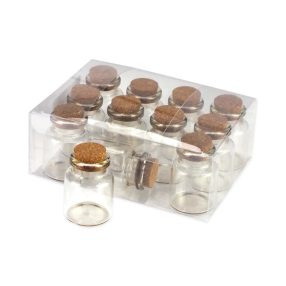 Üvegcse parafa dugóval kb: 30*40 mm