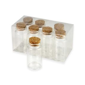 Üvegcse parafa dugóval kb: 37*70 mm