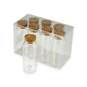 Üvegcse parafa dugóval kb: 37*90 mm