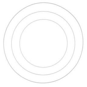 Drót karika fehér bevonatos - 10 cm