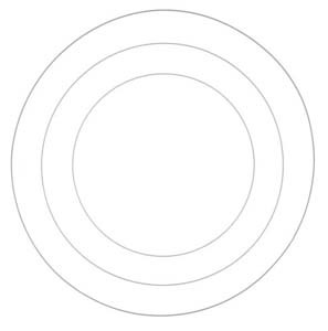 Drót karika fehér bevonatos - 15 cm
