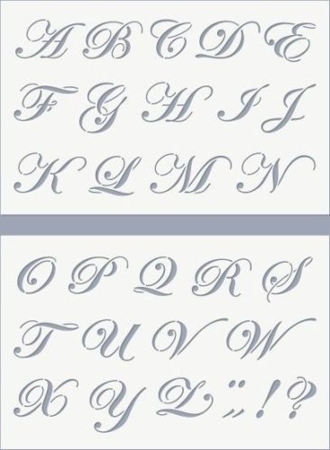 Sablon - ABC Calligraphy 30 mm (2 db kb. 20*14,5 cm)