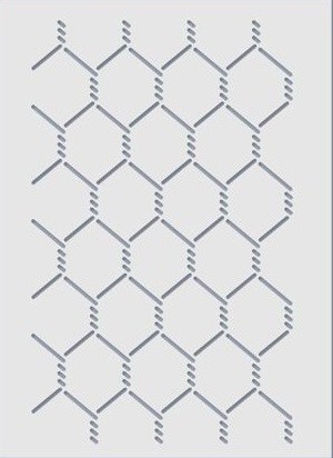 Sablon - Csirkeháló (kb. 20*14,5 cm)