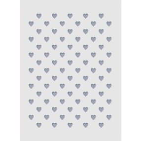 Sablon - Szív 7 mm (kb. 20*14,5 cm)