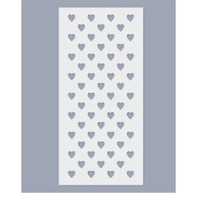 Sablon - Szív sorminta ( 20*9,5 cm )