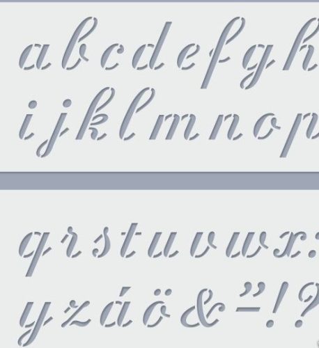 Sablon - ABC Calligraphy kisbetűk (20*9,5 cm 2 db)