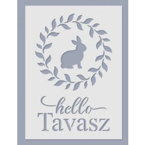 Sablon - Hello tavasz (kb. 20*14,5 cm)