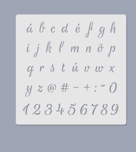 Sablon - Betük és számok 038 (kb. 14*14 cm)