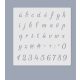 Sablon - Betük és számok 038 (kb. 14*14 cm)