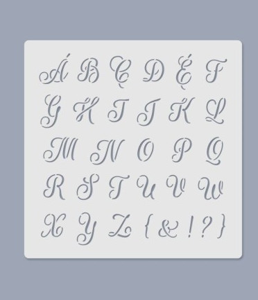 Sablon - ABC betűk 037 (14*14 cm)
