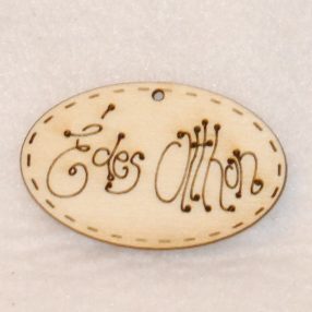 Fa táblácska Édes otthon felirattal 4*2,5 cm