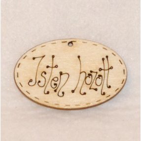 Fa táblácska Isten hozott felirattal 4*2,5 cm