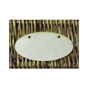 Fa alap - ovális két lyukkal (kb. 60*30*3 mm)