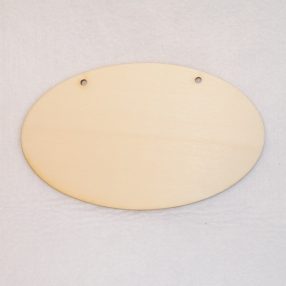 Fa alap - ovális 95x50x3 mm felül 2 lyukkal 