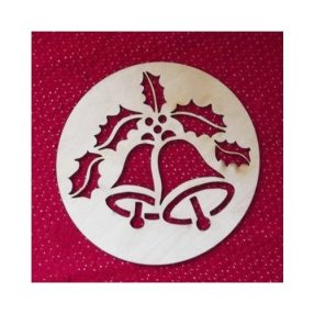 Fa alap - csengő - kb. 50*50*3 mm