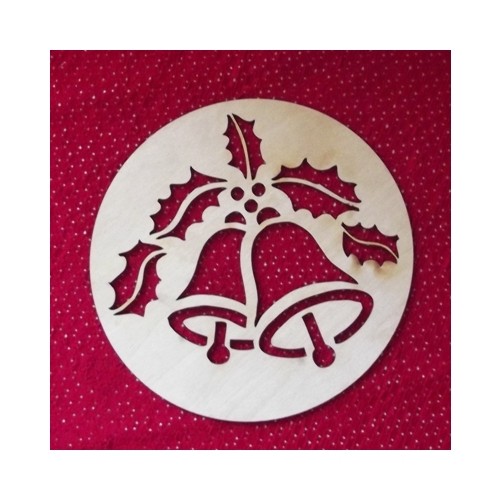 Fa alap - csengő - kb. 50*50*3 mm