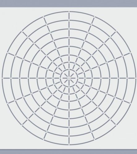 Sablon - Mandala pontozó - S16 (24,5x24,5 cm)