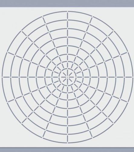 Sablon - Mandala pontozó - S16 (24,5x24,5 cm)