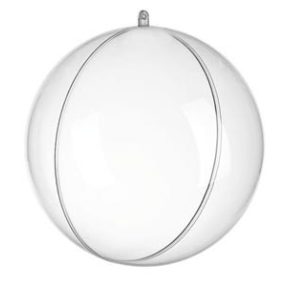 Átlátszó műanyag gömb - 12 cm