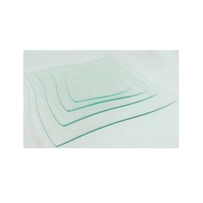 Üvegtál - hullámos szélű 15*15 cm
