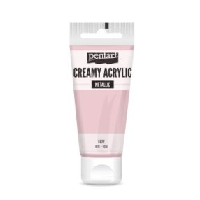 Krémes akrilfesték metál 60 ml -  rózsaszín