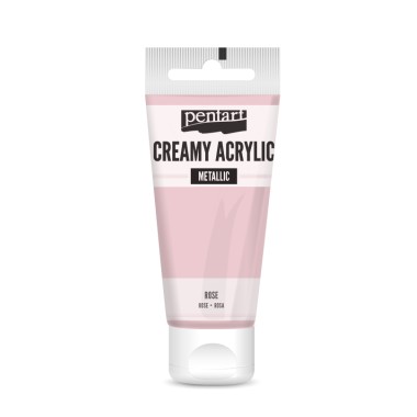 Krémes akrilfesték metál 60 ml -  rózsaszín
