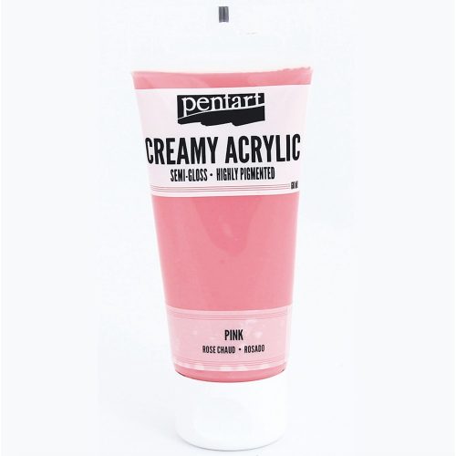 Krémes akrilfesték selyemfényű 60 ml - pink