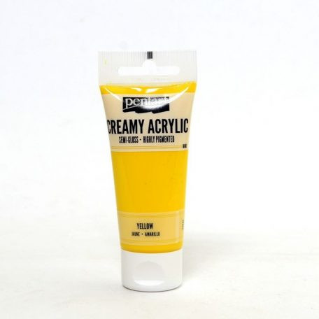 Krémes akrilfesték selyemfényű 60 ml - sárga