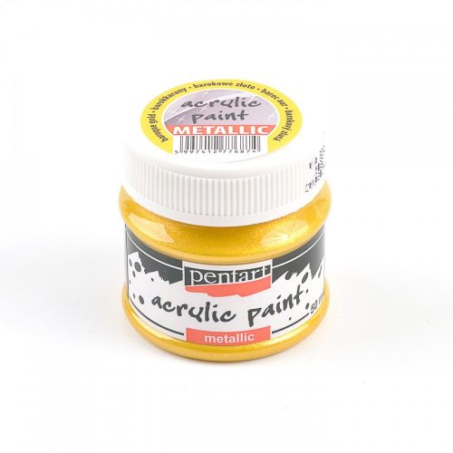 Metál akrilfesték 50 ml - barokkarany