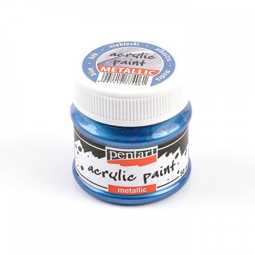 Metál akrilfesték 50 ml - kék