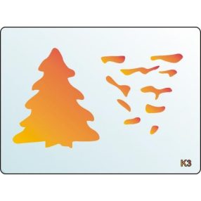 Sablon Havas fenyő K3 kb. 1mm*200mm*145mm
