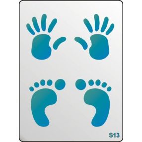 Sablon Kéz és láb S13 1mm*200mm*145mm
