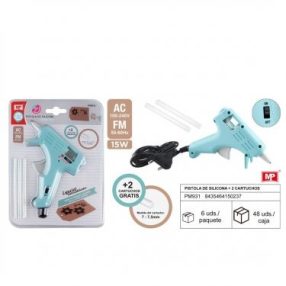   Ragasztópisztoly 2 db ajándék ragasztópatronnal, kitámasztóval - kicsi