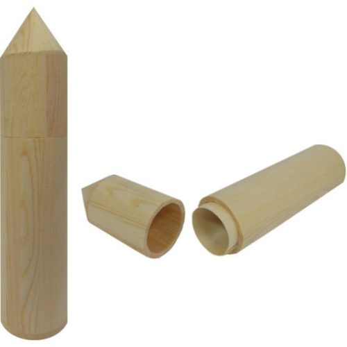 Fa tolltartó ceruza alakú - kb. 4,8*4,8*24,5 cm