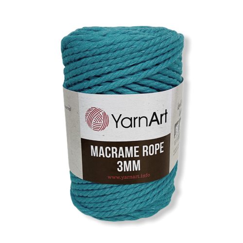 Macrame Rope 3 mm - 763 türkízkék