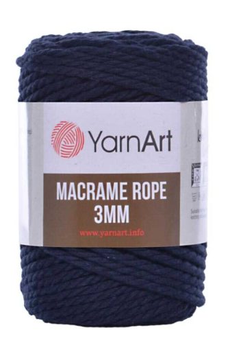 Macrame rope 3 mm - 784 sötétkék