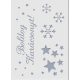 Sablon - Boldog Karácsonyt csillagos (kb. 20*14,5 cm)
