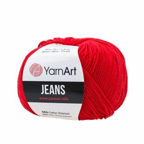 YarnArt Jeans fonal - 90 piros